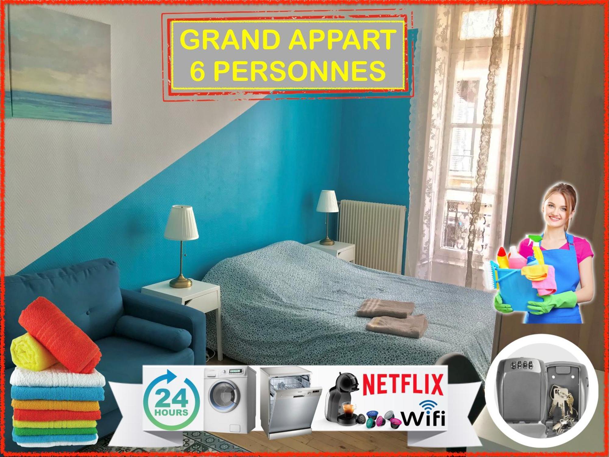 020 Chic & Cosy Grand Appart 57M2 Hypercentre Wifi Smart Tv Netflix Saint-Etienne  Exterior foto